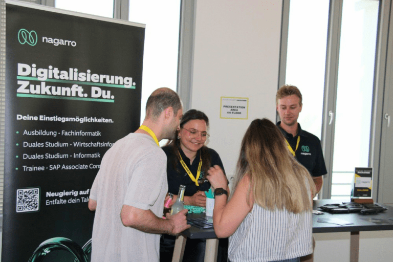 Infostand von Nagarro beim Black Forest Hackathon SXR26